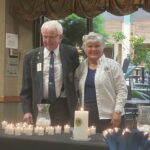 An image of the memorial service at the convention.